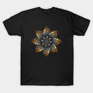 Seamless Repeating Geometric Mandala Dot Art Gay Bear Pride Pattern T-Shirt